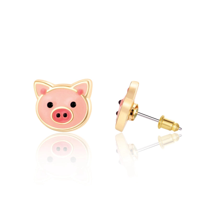Hypoallergene kinderoorbellen Precious Pig Cutie - Staartjes en Strikjes