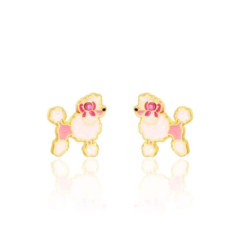 Hypoallergene kinderoorbellen Pretty Poodle - Staartjes en Strikjes