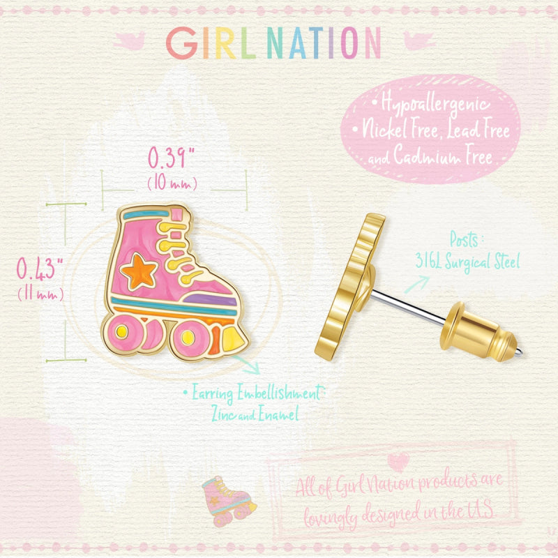 Hypoallergene kinderoorbellen rolschaatsen - Staartjes en Strikjes