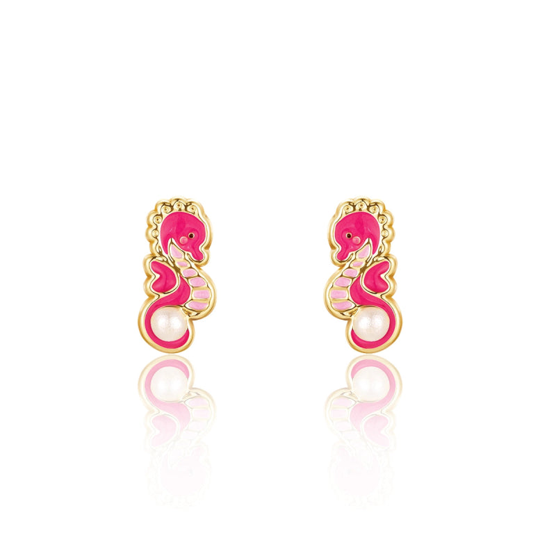 Hypoallergene kinderoorbellen Seahorse Cutie - Staartjes en Strikjes