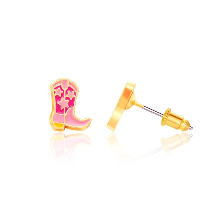 Hypoallergene kinderoorbellen Western Cowgirl Boots - Staartjes en Strikjes