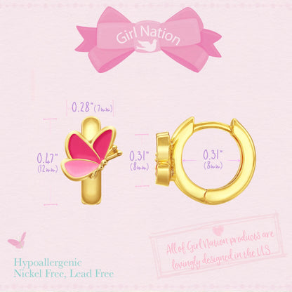 Hypoallergene kinderoorringen Butterfly - Staartjes en Strikjes