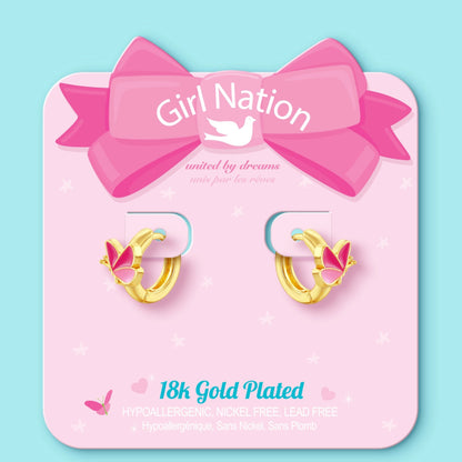 Hypoallergene kinderoorringen Butterfly - Staartjes en Strikjes