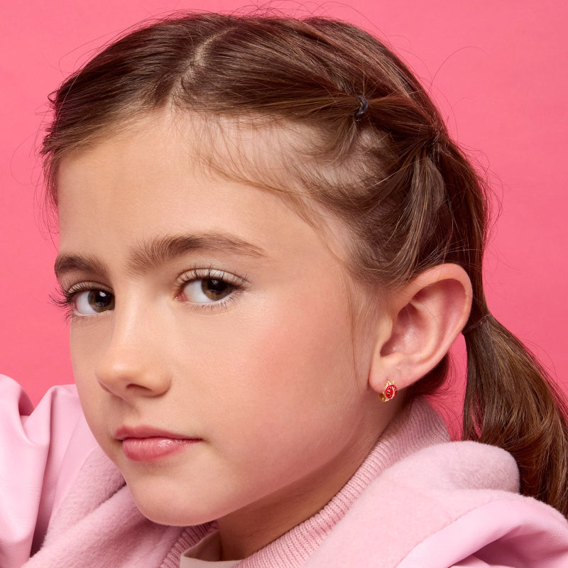 Hypoallergene kinderoorringen Ladybug - Staartjes en Strikjes