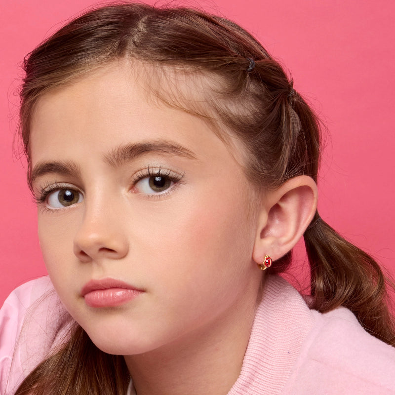 Hypoallergene kinderoorringen Ladybug - Staartjes en Strikjes