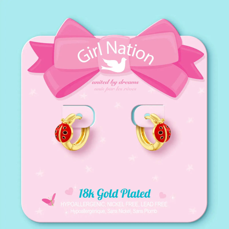 Hypoallergene kinderoorringen Ladybug - Staartjes en Strikjes