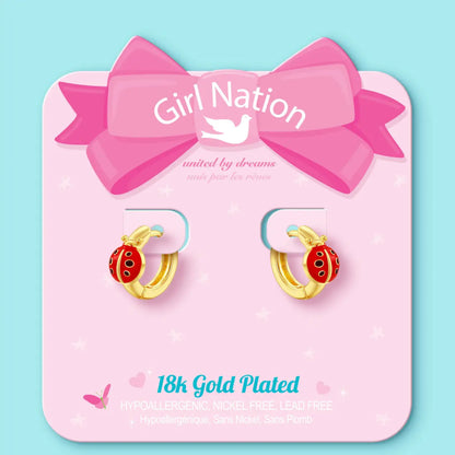 Hypoallergene kinderoorringen Ladybug - Staartjes en Strikjes