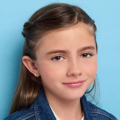 Hypoallergene kinderoorringen Pink Cross - Staartjes en Strikjes