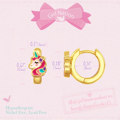 Hypoallergene kinderoorringen Unicorn - Staartjes en Strikjes