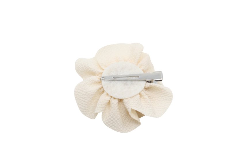 Klein haarbloemetje creme - Staartjes en Strikjes