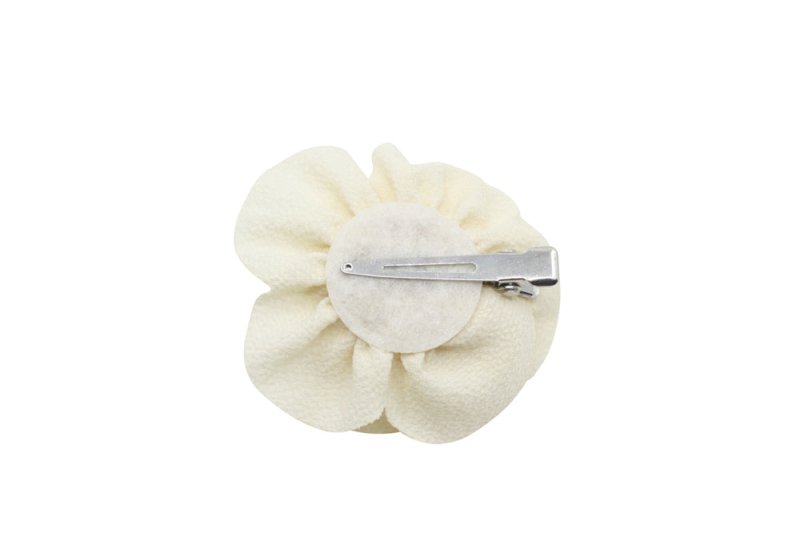 Klein haarbloemetje ivoor - Staartjes en Strikjes