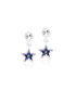 Oorbellen Blomdahl medical plastic hangende sterretjes - Lilac shimmer - Staartjes en Strikjes