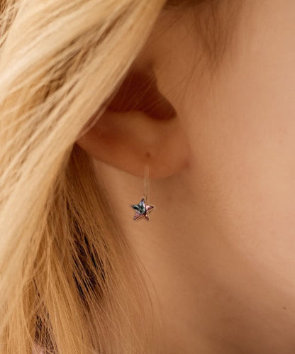 Oorbellen Blomdahl medical plastic hanger sterretjes - lilac shimmer - Staartjes en Strikjes