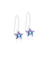 Oorbellen Blomdahl medical plastic hanger sterretjes - lilac shimmer - Staartjes en Strikjes