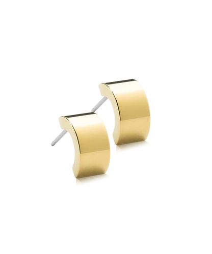 Oorbellen Blomdahl titanium boog goudkleurig 10 mm. (incl. achterkantjes) - Staartjes en Strikjes