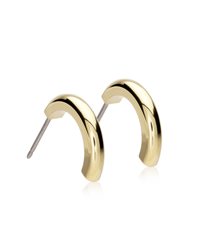 Oorbellen Blomdahl titanium boogje goudkleurig 15 mm (incl. achterkantjes) - Staartjes en Strikjes