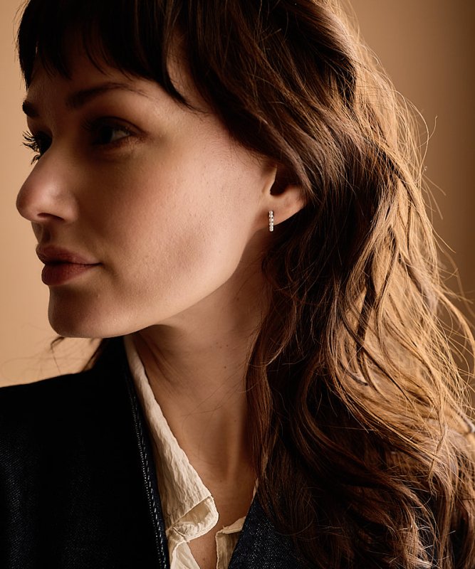 Oorbellen Blomdahl titanium boogje met crystal pearls – 10 mm - Staartjes en Strikjes