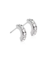 Oorbellen Blomdahl titanium boogje zilverkleurig 10 mm met crystalletjes (incl. achterkantjes) - Staartjes en Strikjes