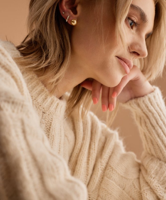 Oorbellen Blomdahl titanium golden shimmer parel 10 mm. - Staartjes en Strikjes