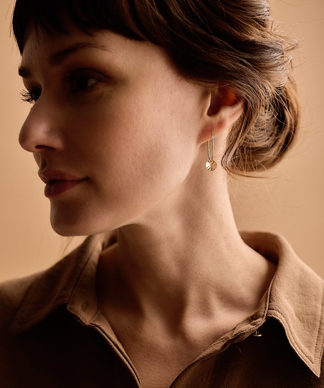 Oorbellen Blomdahl titanium goudkleurige oorringen – 25 mm golden shadow - Staartjes en Strikjes