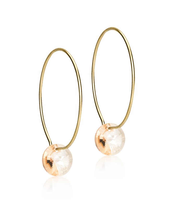 Oorbellen Blomdahl titanium goudkleurige oorringen – 25 mm golden shadow - Staartjes en Strikjes