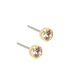 Oorbellen Blomdahl titanium knopje 4 mm. crystal goudkleurig (incl. achterkantjes) - Staartjes en Strikjes