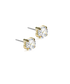 Oorbellen Blomdahl titanium knopje 7 mm. zirconiasteentje goudkleurig (incl. achterkantjes) - Staartjes en Strikjes