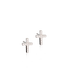 Oorbellen Blomdahl titanium kruisje – 8 mm met kristalletjes - Staartjes en Strikjes