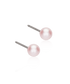 Oorbellen Blomdahl titanium met parel – lichtroze 4 mm - Staartjes en Strikjes