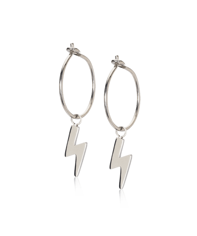 Oorbellen Blomdahl titanium oorringen 14 mm. bliksem - Staartjes en Strikjes