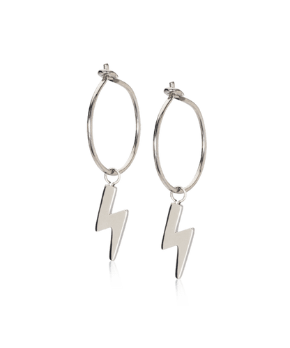 Oorbellen Blomdahl titanium oorringen 14 mm. bliksem - Staartjes en Strikjes