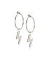 Oorbellen Blomdahl titanium oorringen 14 mm. bliksem - Staartjes en Strikjes