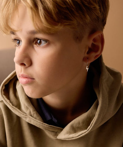 Oorbellen Blomdahl titanium oorringen 14 mm. bliksem - Staartjes en Strikjes