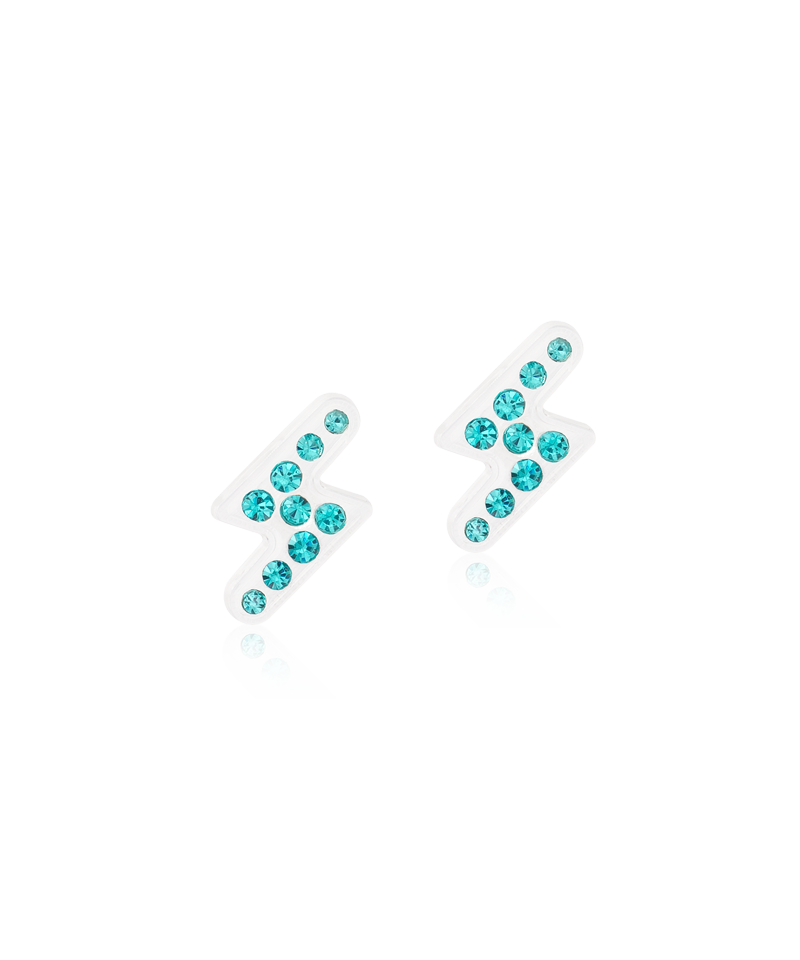Blomdahl Medical Plastic Lightning Earrings Turquoise – 8 mm