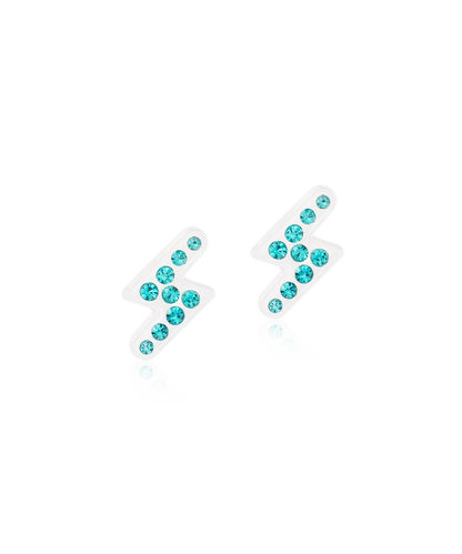 Blomdahl Medical Plastic Lightning Earrings Turquoise – 8 mm