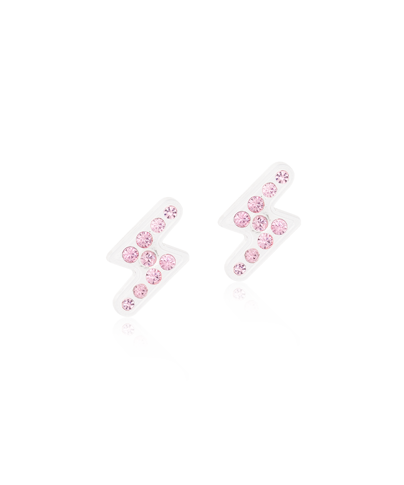 Blomdahl Medical Plastic Earrings Lightning Light Pink – 8 mm