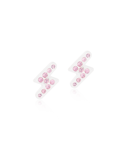 Blomdahl Medical Plastic Earrings Lightning Light Pink – 8 mm