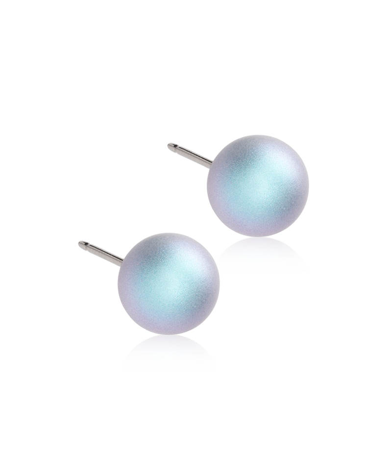 Blomdahl titanium pearl earrings rainbow shimmer – 8 mm