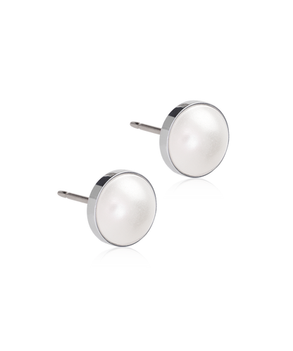 Blomdahl Titan-Ohrstecker mit Perle – 8 mm