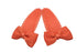 Peuter/kleuter haarspeldjes met strikjes - warm oranje/bruin - Staartjes en Strikjes