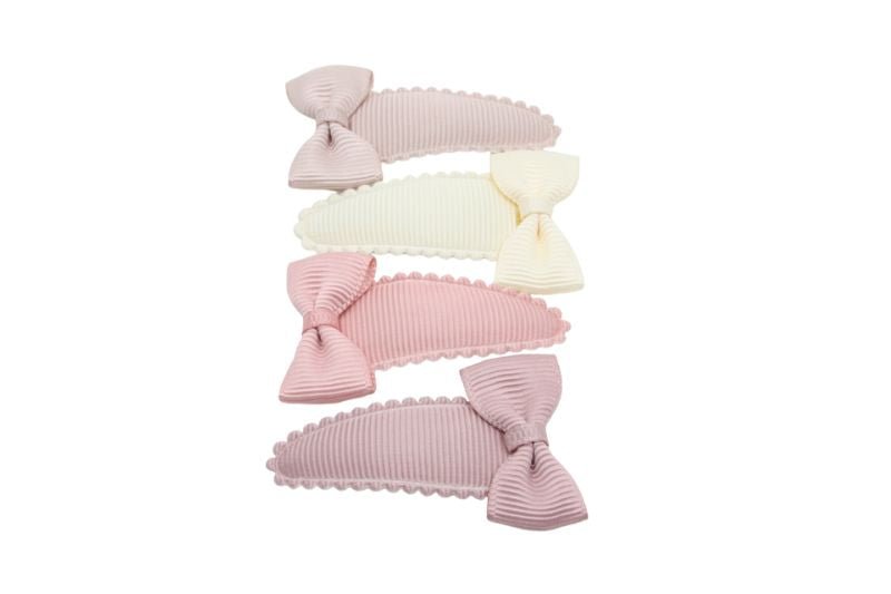 Peuter/kleuter haarspeldjes setje met strikjes Soft Tones - Staartjes en Strikjes