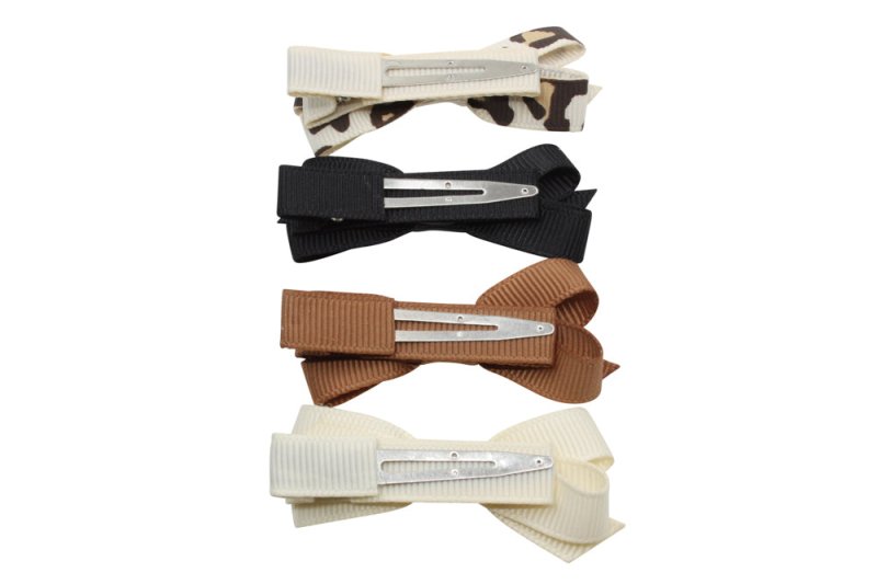 Setje alligator haarspeldjes met strikje Lily - Staartjes en Strikjes