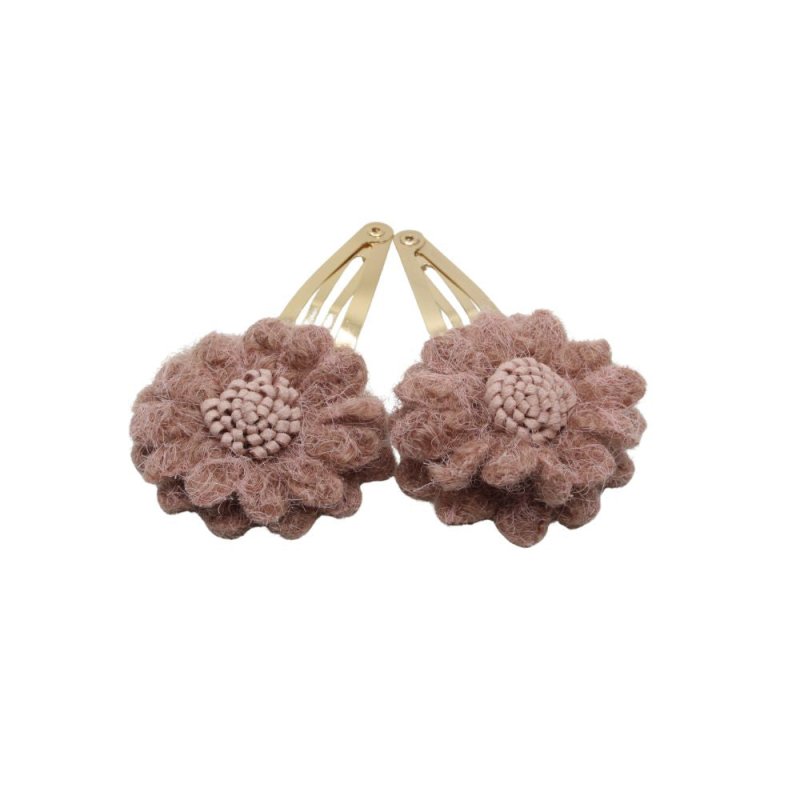 Setje goudkleurige haarspeldjes Fleur - mauve - Staartjes en Strikjes