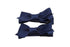 Setje kleine alligator haarspeldjes met strikje - donkerblauw - Staartjes en Strikjes