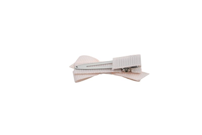 Setje mini alligator haarspeldjes met strikje sideshow rose - Staartjes en Strikjes