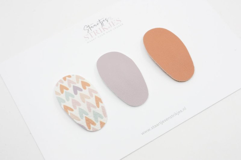 Setje van 3 anti - slip baby haarspeldjes Maud - Staartjes en Strikjes