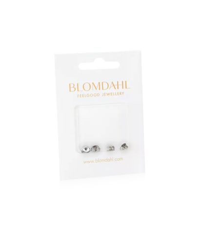 Setje van 4 achterkantjes speciaal voor Blomdahl titanium oorbellen - Staartjes en Strikjes