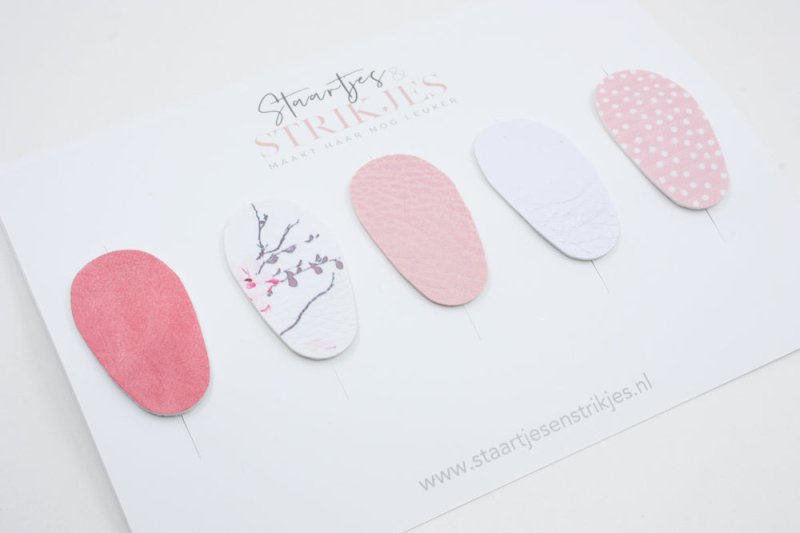 Setje van 5 anti - slip baby haarspeldjes Amira - Staartjes en Strikjes