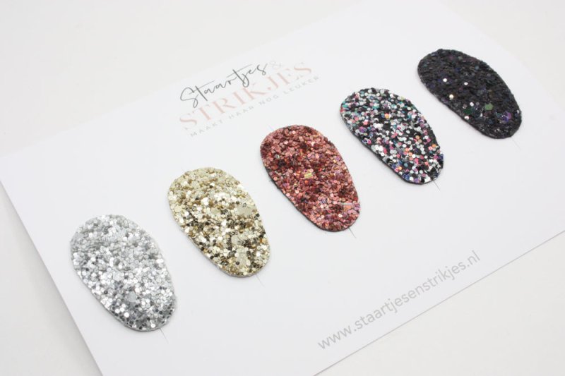 Setje van 5 anti - slip baby haarspeldjes Juul - Staartjes en Strikjes