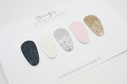 Setje van 5 baby haarspeldjes Fiebe - Staartjes en Strikjes